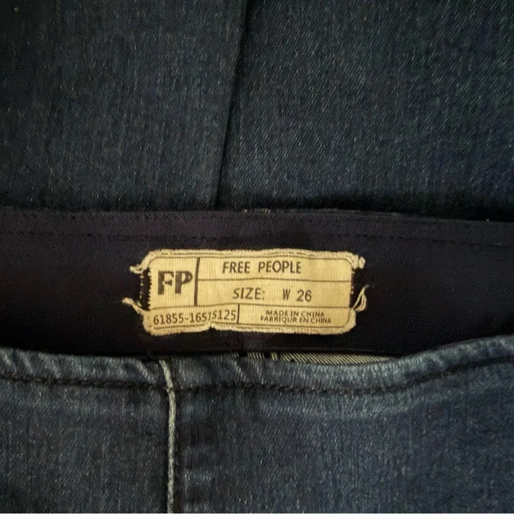 Free People Dark Blue High-Rise Jeggings